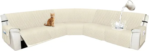 Vista 75 de Arfntevss Fundas de sofá modular reclinable, 10% impermeable, en forma de L, para sillón reclinable en forma de L, funda seccional lavable