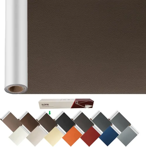 Vista 8 de ILOFRI - Parche de reparación de cuero grande de 60x17 pulgadas, vinilo autoadhesivo y cinta para sofá, asiento de auto, muebles, tapicería, sillas