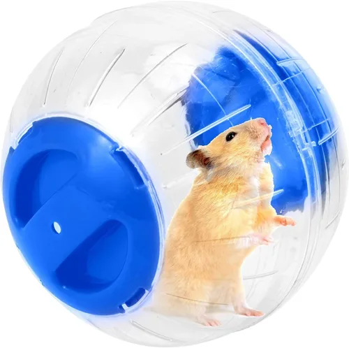 Vista 8 de Pelota de ejercicio de hámster silenciosa Bola de hámster transparente para ratas enanas, relieve del aburrimiento y aumenta la actividad