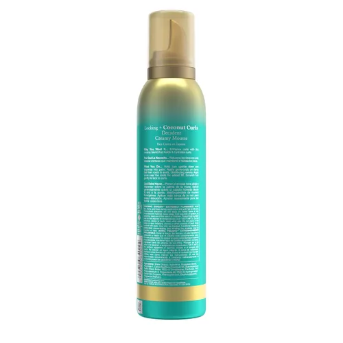 Vista 6 de OGX Locking + Coconut Curls - Mousse cremoso decadente, 7.9 onzas
