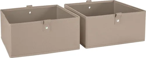 Vista 12 de RiverRidge Set de 2 contenedores de almacenamiento plegables para niños - Organizador de 10.5" con asas - Organizador de armario color oliva