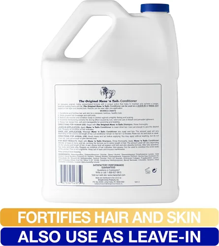 Vista 4 de Mane 'n Tail Acondicionador de galón, para cabello suave y sedoso. ¡Para caballos y humanos! (128 onzas líquidas)