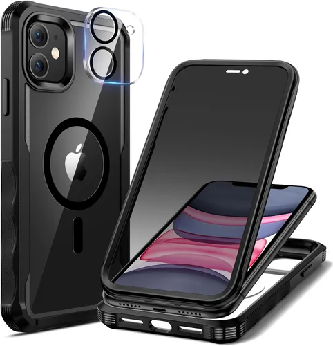 Vista 23 de seacosmo para iPhone Air Funda, Carcasa Completa con Protector de Privacidad de Vidrio Templado 9H Integrado y Protector de Lente de Cámara