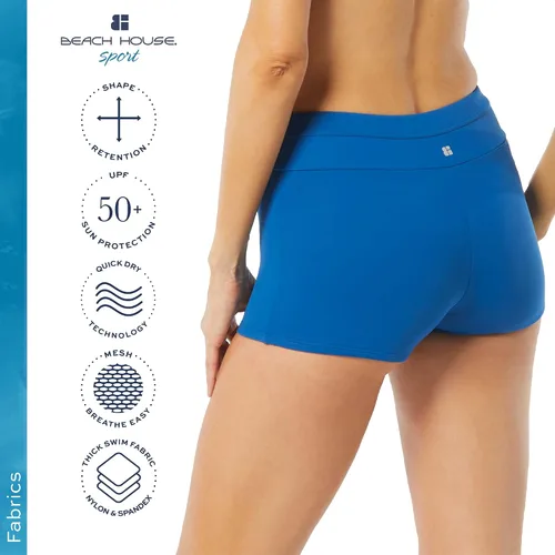 Vista 3 de BEACH HOUSE SPORT Row Slim Fit Swim Shorty - Traje de baño de cintura alta