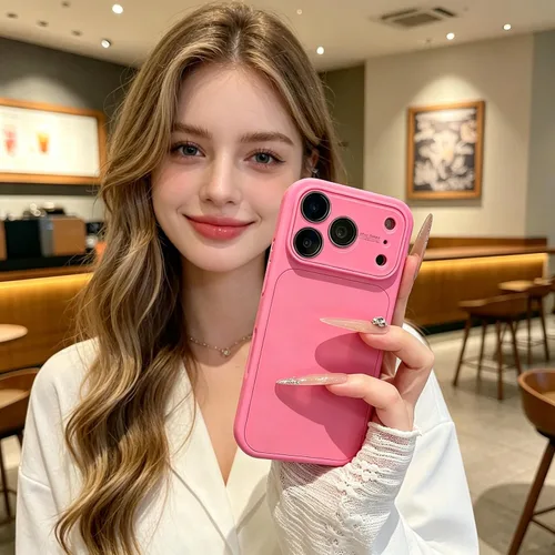 Vista 5 de Funda de silicona líquida para iPhone 17 Pro Max equipada con película protectora de lente, anticolisión suave al tacto y resistente a las manchas