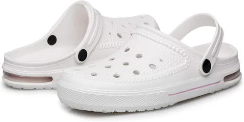 Vista 12 de SILLENORTH Zuecos unisex para jardín, zapatos de agua, zapatos de playa, sandalias con cojín de aire, ligeras, cómodas