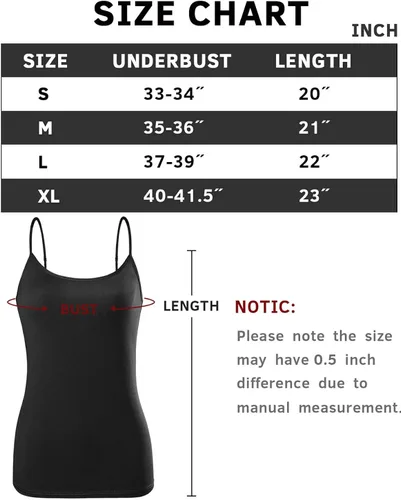 Vista 5 de Orrpally Camiseta básica sin mangas para mujer, ligera, elástica, ajustable, paquete de 4