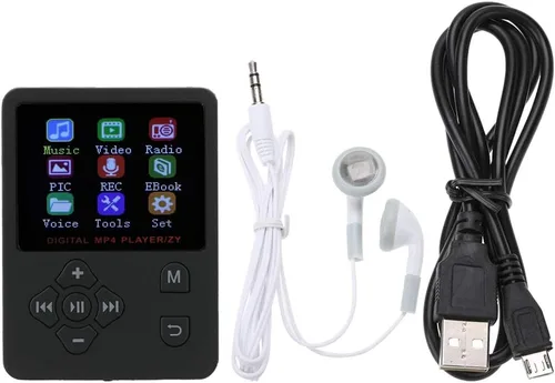Vista 8 de Reproductor de MP3, reproductor de música portátil, tarjeta de memoria de 32G, modo multijugador para 6 a 8 horas de reproducción continua, fácil