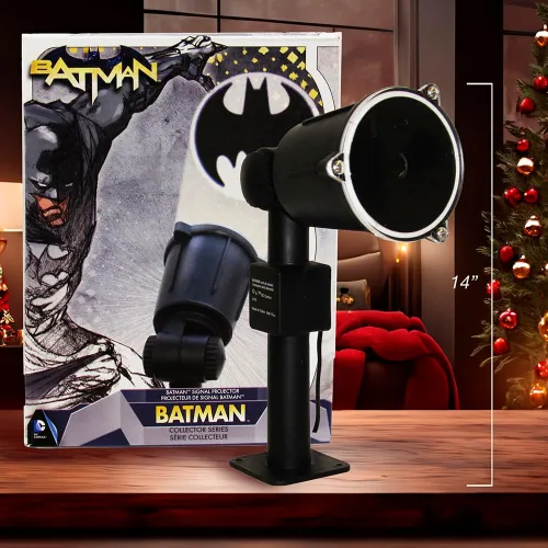 Vista 10 de Kurt Adler Proyector de señal de murciélago Batman de 14 pulgadas, color negro