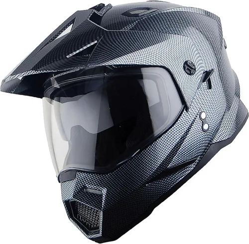 Vista 2 de 1Storm Dual Sport Motocross Off Road Casco de cara completa con visera doble: HF802