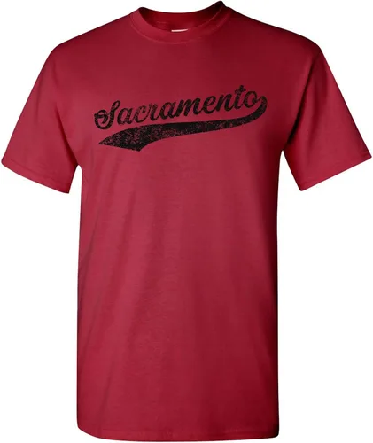 Vista 41 de UGP Campus Apparel - playeras con estampado de equipos de béisbol Albuquerque Rojo