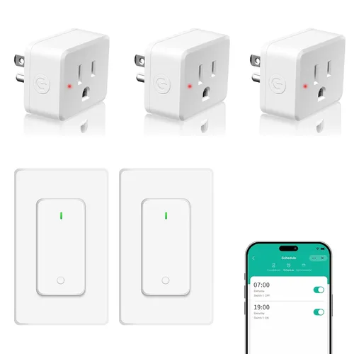 Vista 74 de NineLeaf - Enchufe de salida de control remoto, interruptor de luz de encendido y apagado inalámbrico desmontable 500FT Light Plug Decorator