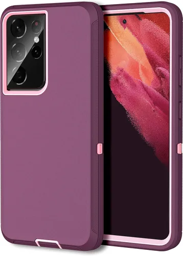 Vista 17 de MXX Funda compatible con Galaxy S21 Ultra, funda protectora de cuerpo con parachoques de 3 capas súper resistente y servicio pesado