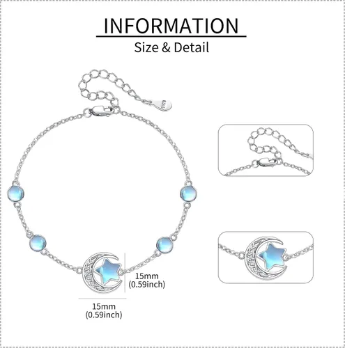 Vista 6 de Clip de papel, nudo, bizantino, doble capa, pulsera de eslabones cruzados, pulsera ajustable de plata esterlina, regalos de joyería para mujeres