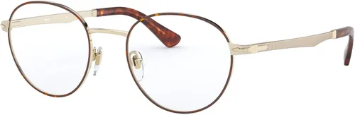 Vista 2 de Persol PO2460V - Marcos redondos para gafas graduadas, Lente plateadonegrodemostración