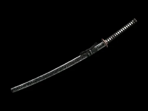 Vista 5 de Ryujin Fujiwara Serie Damasco - Espada samurái de acero con martillo perforado I 41 pulgadas en general I