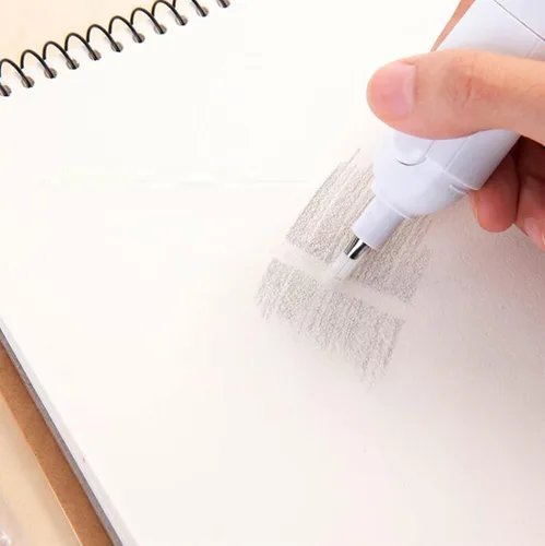 Vista 2 de Borrador eléctrico con 20 borradores eléctricos a pilas para dibujo de artistas, bocetos, dibujos, planos arquitectónicos, artes y manualidades