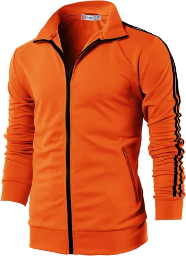 Vista 12 de H2H - Chaqueta deportiva ligera ajustada con cremallera para hombre Cmoja0103-negro