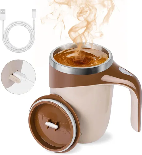 Vista 8 de Taza de café de agitación magnética automática, taza de café de agitación magnética rotativa para el hogar, la oficina, la mezcla de viaje, taza