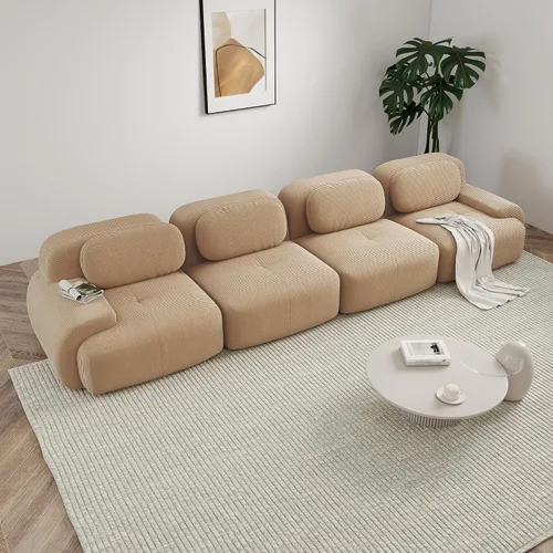 Vista 42 de Sofá sin hueso de 82 pulgadas, cómodo sofá cama de dos plazas, sofá comprimido con asiento profundo, sofá nube de pana para sala de estar