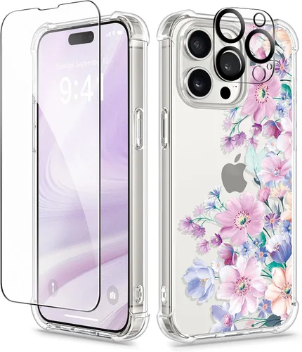 Vista 53 de GVIEWIN - Funda para iPhone 11 con protector de pantalla + protector de lente de cámara, cubierta protectora transparente suave de poliuretano