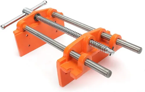 Vista 7 de Pony Jorgensen 27091 Tornillo de banco para carpintero de servicio mediano, naranja, gris, 9 pulgadas por 7 pulgadas