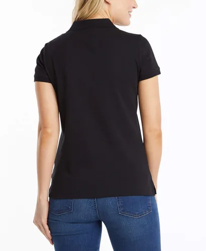 Vista 3 de Nautica Camisa polo de manga corta de 3 botones transpirable 100% algodón para mujer