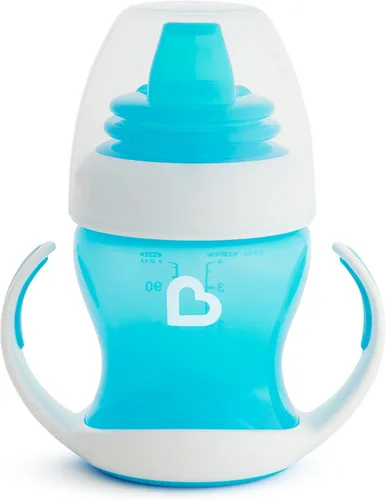 Vista 6 de Munchkin® Gentle™ Transition Sippy Trainer Cup, 4 Onzas, Paquete de 2, Azul