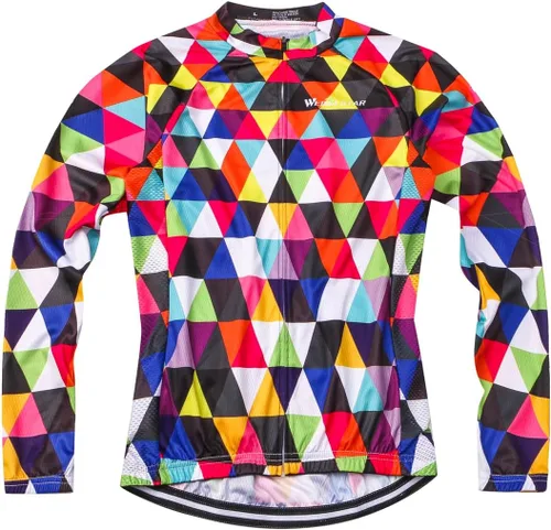 Vista 4 de Weimostar Hombre Ciclismo Jersey Manga Corta Bicicleta Ropa Multicolor Diamante