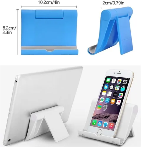 Vista 2 de 4 soportes de teléfono móvil ajustables para escritorio compatibles con iPhone 14 13 12 11 8 Pro Max SE XS XR Plus Samsung Galaxy Note20 S20 S10 S9