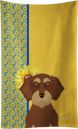 Vista 60 de Caroline's Treasures WDK5313KTWL - Toalla de cocina con diseño de girasoles de verano, color negro y tostado, Airedale Terrier, toalla de mano
