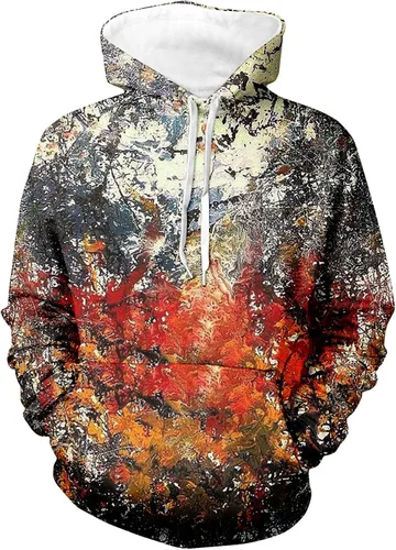 Vista 3 de Sudaderas con capucha para hombre, sudaderas con capucha gráficas, de manga larga, sudaderas casuales y ligeras