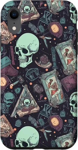Vista 25 de Eerie Tarot Cards and Crystals Pattern Scary Cute Halloween Case for iPhone 17