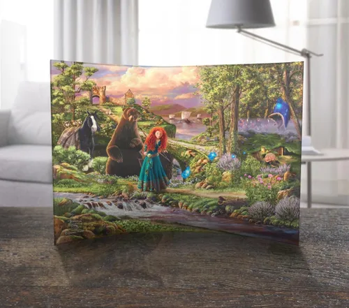Vista 3 de Disney Brave - Thomas Kinkade Studios - Impresión fotográfica acrílica curvada de 10 x 7 pulgadas - Decoración independiente - Coleccionable