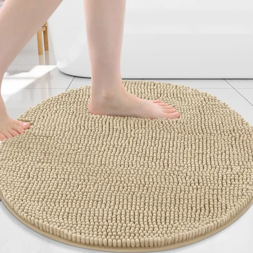 Vista 29 de Arotive Alfombras de baño de felpilla extrasuaves y absorbentes, de 24 x 16 pulgadas, lavables a máquina, parte trasera de goma antideslizante