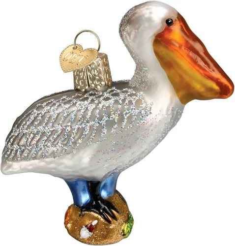 Vista 12 de Old World Christmas - Adorno de vidrio soplado de águila en vuelo para árbol de Navidad, decoración de vacaciones hecha a mano, colección Bird