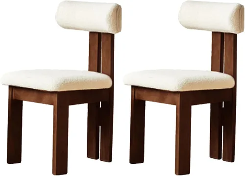Vista 10 de Sillas de comedor modernas tapizadas, sillas de cocina con marco de madera maciza, silla de sala de estar, cómodo soporte de respaldo alto para sala