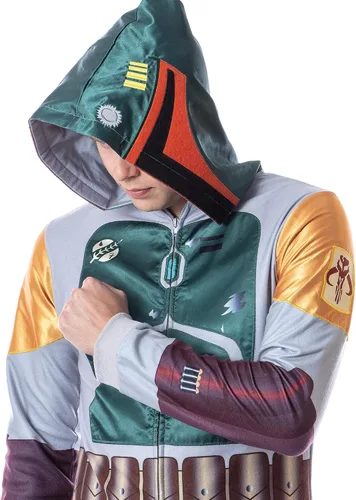 Vista 3 de Star Wars Boba Fett - Disfraz con capucha para hombre, pijama de una pieza