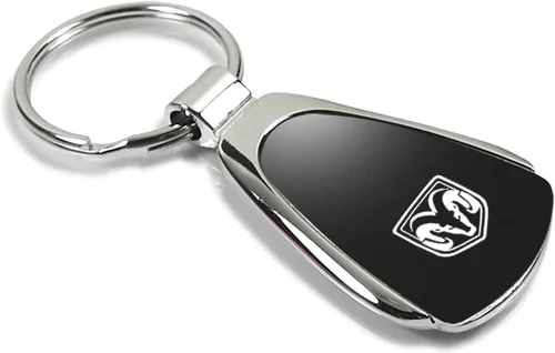 Vista 2 de Au-TOMOTIVE - Llavero con logotipo dorado para Dodge Ram (negro), Negro
