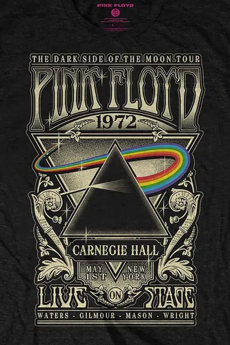 Vista 3 de Pink Floyd Carnegie Hall Poster Camiseta Hombre Negro