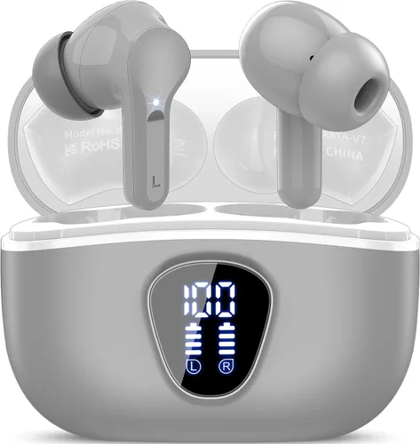 Vista 9 de Auriculares inalámbricos, Auriculares Bluetooth 5.4 HiFi Estéreo, Auriculares Bluetooth con Micrófono ENC de Cancelación de Ruido, Auriculares