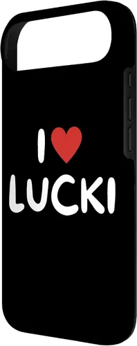 Vista 49 de Funda con corazón rojo para iPhone 16 I Love Lucki