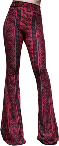Vista 94 de ShopMyTrend - Pantalones de yoga largos con piernas anchas y acampanadas estilo palazzo, con cintura alta, para mujer