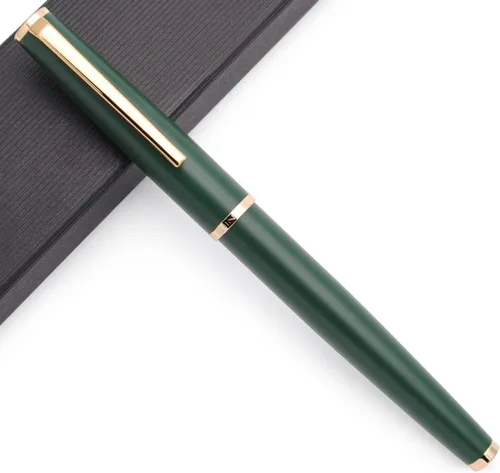 Vista 12 de JINHAO - Pluma estilográfica de metal serie 95 (negro con clip dorado, punta F de 0.020 in)