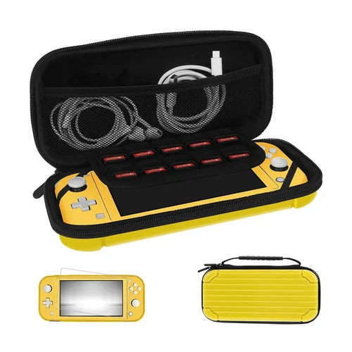 Vista 10 de CALLCASE Carrying Case for Switch Lite with Glass Screen Protector, Portable Hard Shell Travel Case Storage Bag for Switch Lite Console and