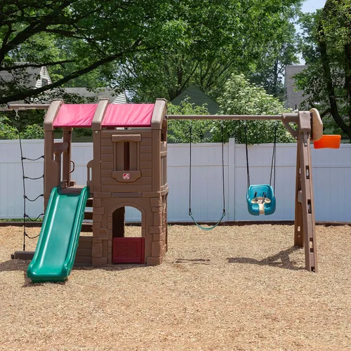 Vista 6 de Asiento de columpio color turquesa para niños, para uso exterior, de Step2