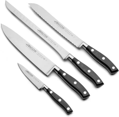 Vista 7 de ARCOS Juego de Cuchillos 5 Piezas Nitrum Acero Inoxidable y Hoja mm. 132.28 oz. Cuchillo de Cocina Profesional para Cortar Variedad de Alimentos