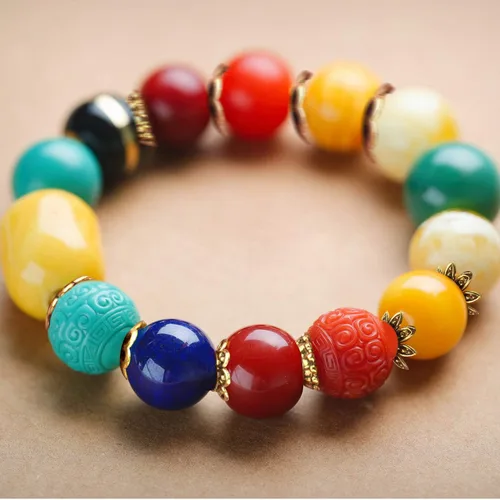 Vista 7 de FEBSNOW Alrededor de 160 cuentas espaciadoras, estilo Bali, mezcla de plata tibetana y oro antiguo para pulseras, collares, aretes, suministros