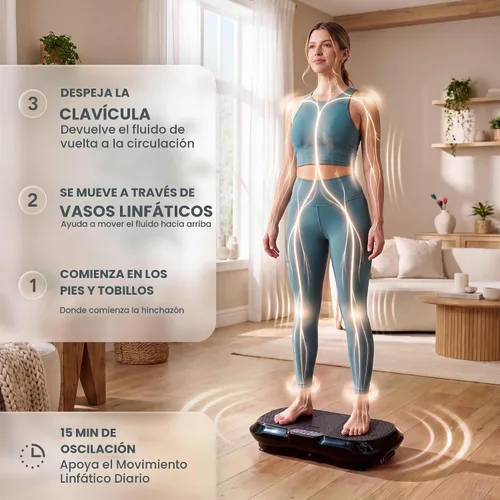 Vista 3 de Lifepro Máquina de ejercicios con placa de vibración Waver con 99 Negro