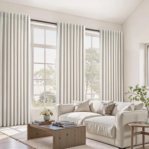 Vista 70 de Topfinel Cortinas opacas, blanco beige, 2 paneles, ventanas pequeñas, textura, mezcla de lino, bohemia, abedul, rural, gancho, bolsillo trasero